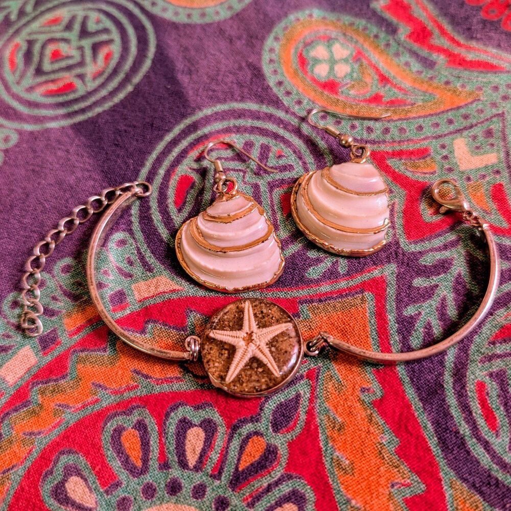 Vintage Silver Tone Y2K Seaside Coastal Jewelry Bundle